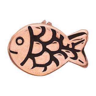 Fish rosa forgyldt 925 sterling sølv  Collect urskive pynt smykke fra Christina Collect